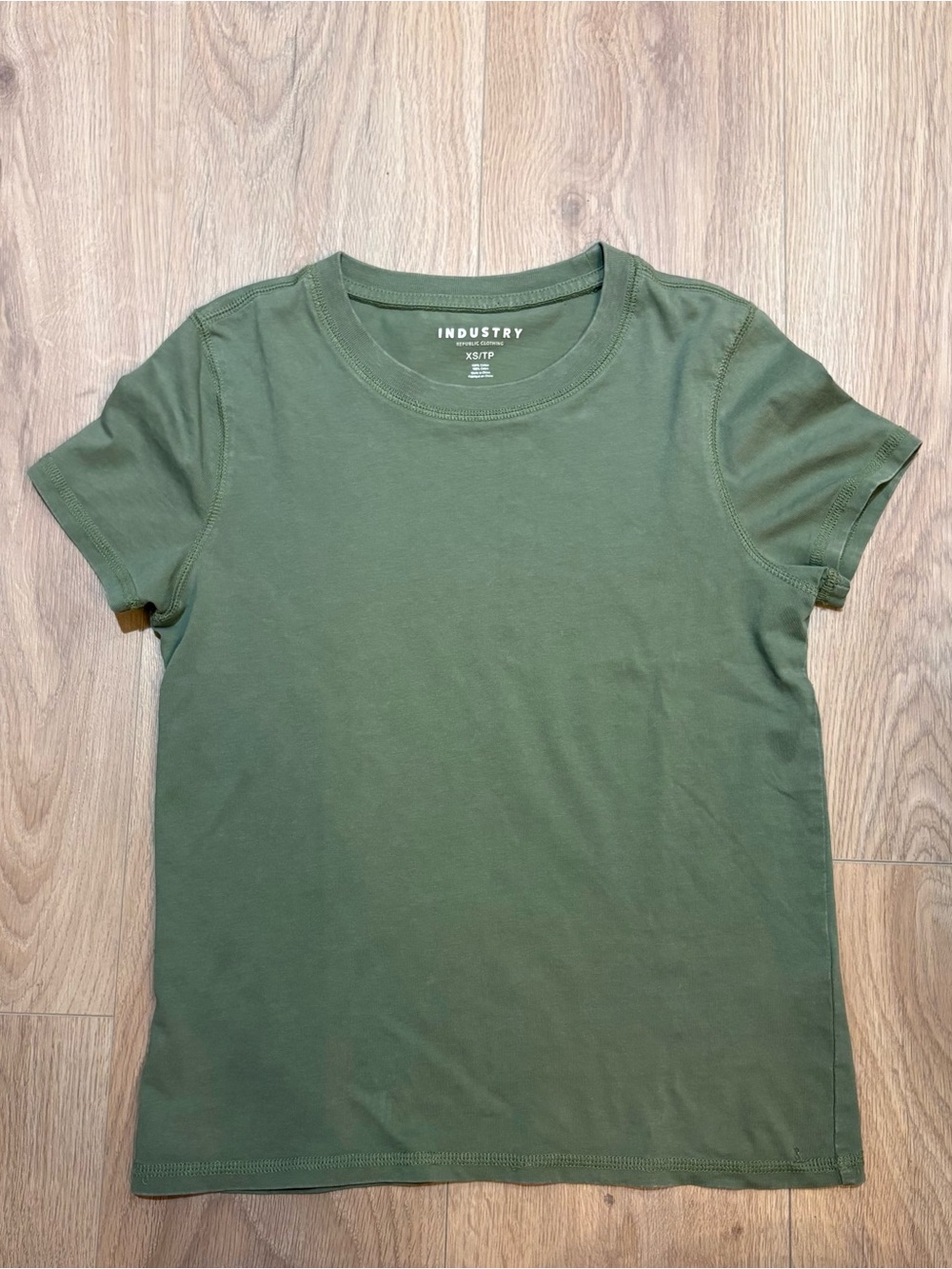 Industry Olive Green Crewneck Short Sleeve Tee - Women